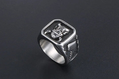 🛡️⚔️ Titanium Steel Viking Ring ⚔️🛡️