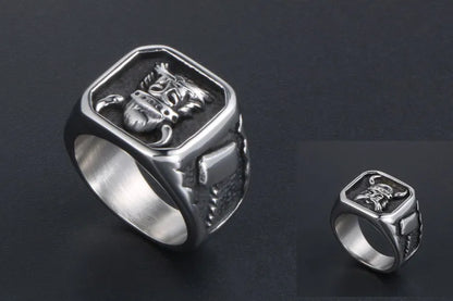 🛡️⚔️ Titanium Steel Viking Ring ⚔️🛡️