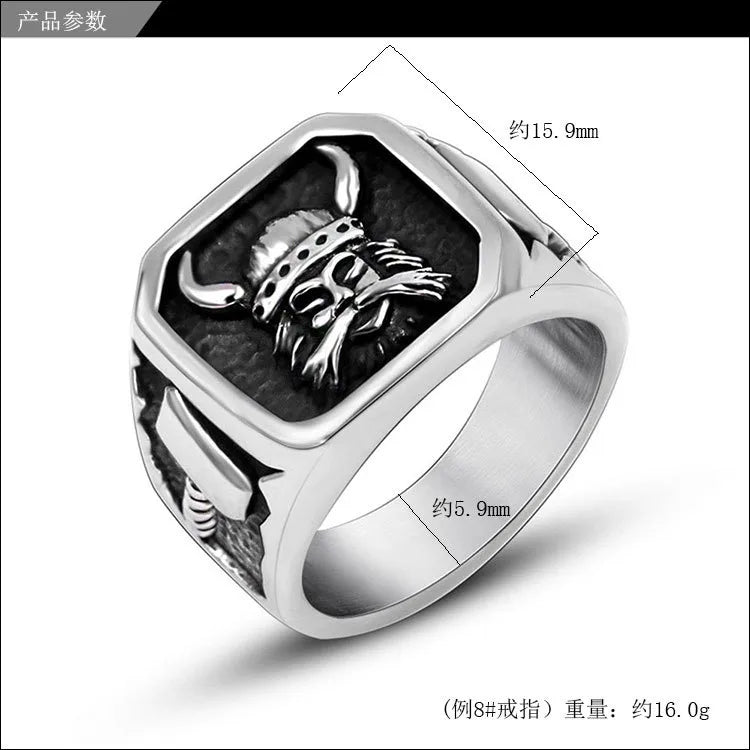🛡️⚔️ Titanium Steel Viking Ring ⚔️🛡️