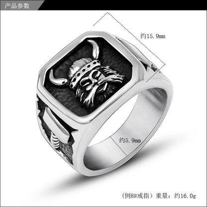 🛡️⚔️ Titanium Steel Viking Ring ⚔️🛡️