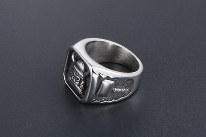 🛡️⚔️ Titanium Steel Viking Ring ⚔️🛡️