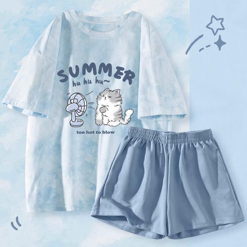 2pc Tie-Dye Loungewear for Women