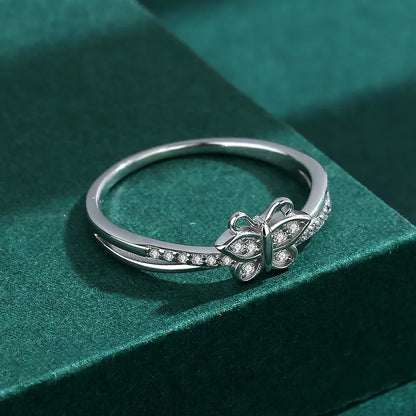 🦋 Sterling Silver 925 Diamante Butterfly Ring 🦋