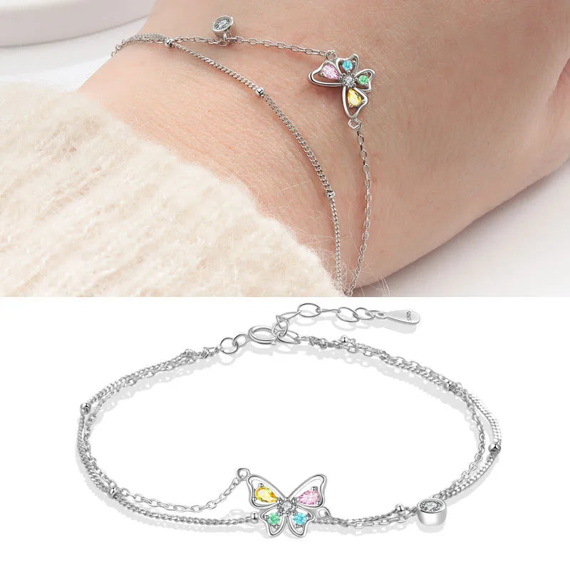 🦋 Multicoloured Sterling Silver 925 Butterfly Jewellery 🦋