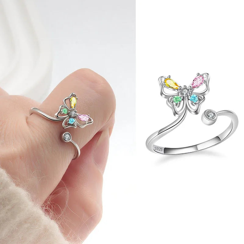 🦋 Multicoloured Sterling Silver 925 Butterfly Jewellery 🦋