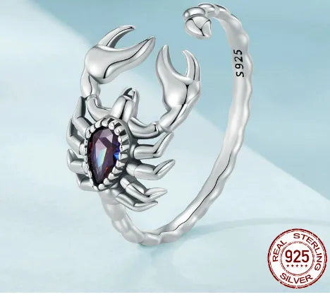 🦂 Sterling Silver 925 Adjustable Scorpion Ring 🦂
