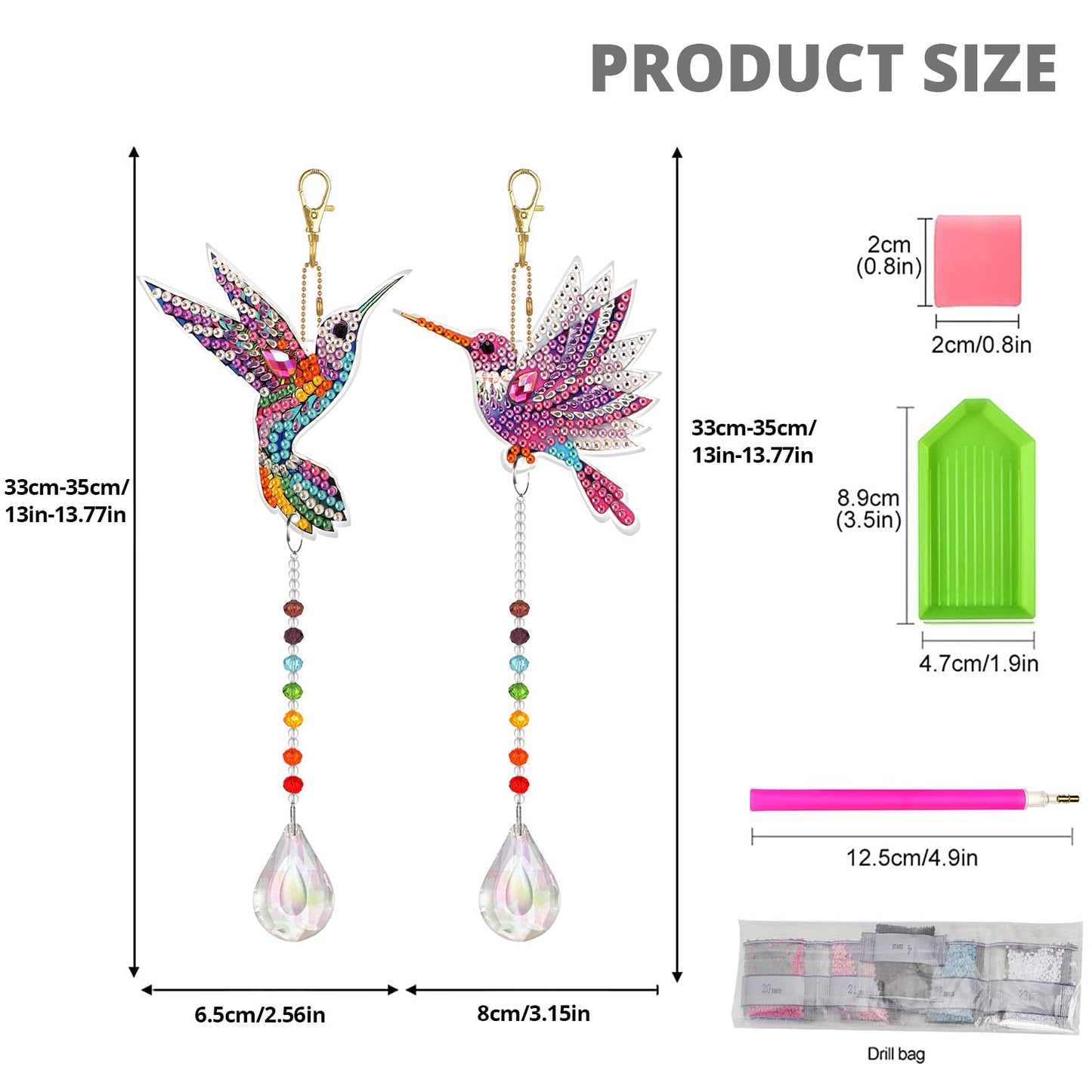 2pc DIY Diamond Painting Ornament Kit