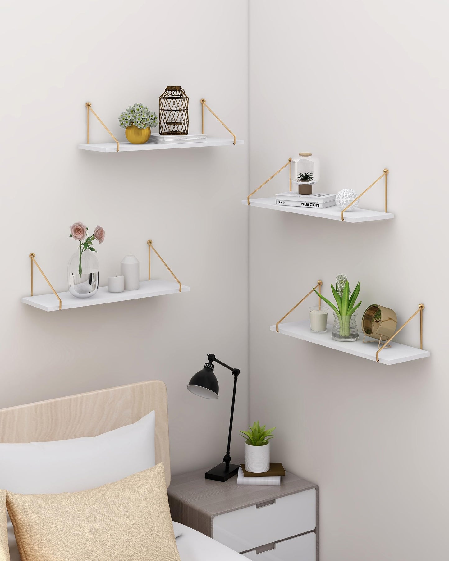 Set Of 2 Floating Wall Shelves