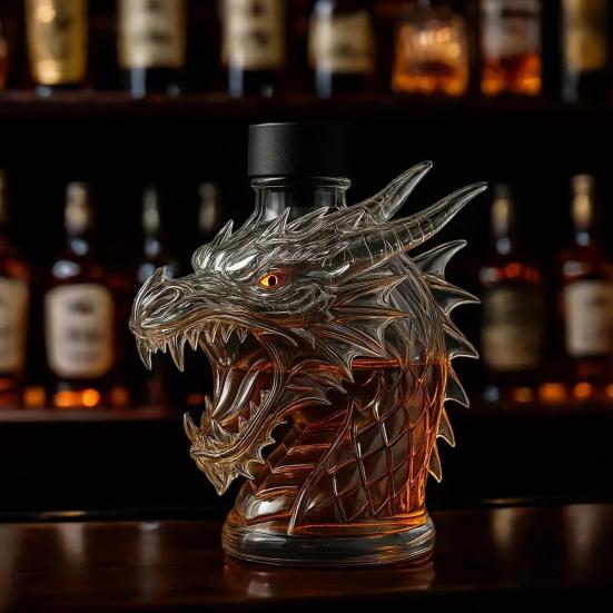 🐺🐉 300ml Whiskey Decanter – Wolf Head or Dragon Head Design 🐉🐺