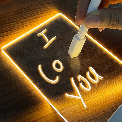 💡📝 Creative LED Note Board Night Light – With Pen! 📝💡
