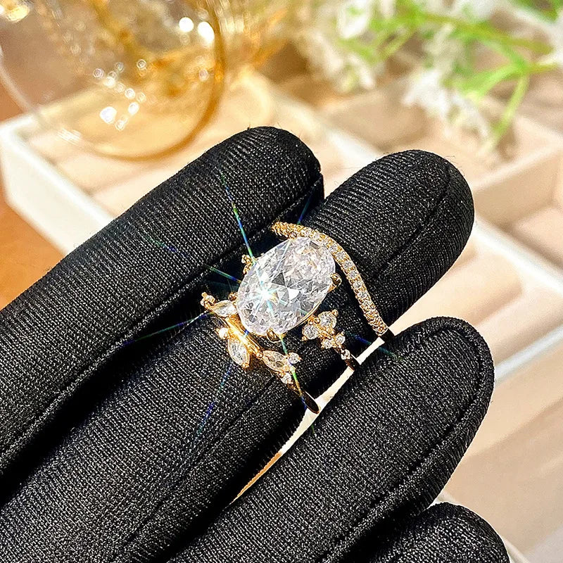 3pc Gold Ring Set