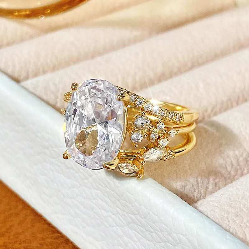 3pc Gold Ring Set