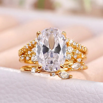 3pc Gold Ring Set