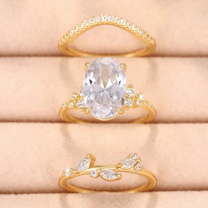 3pc Gold Ring Set