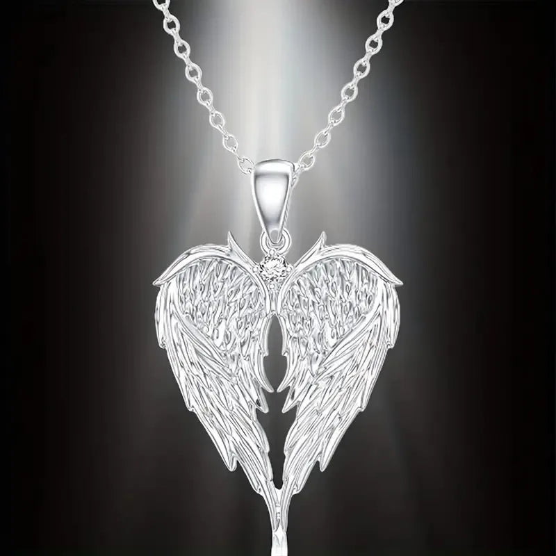 Angel Wings Necklace & Earring Set