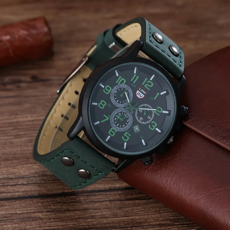 ⌚ Army Green Men's Watch Set ⌚