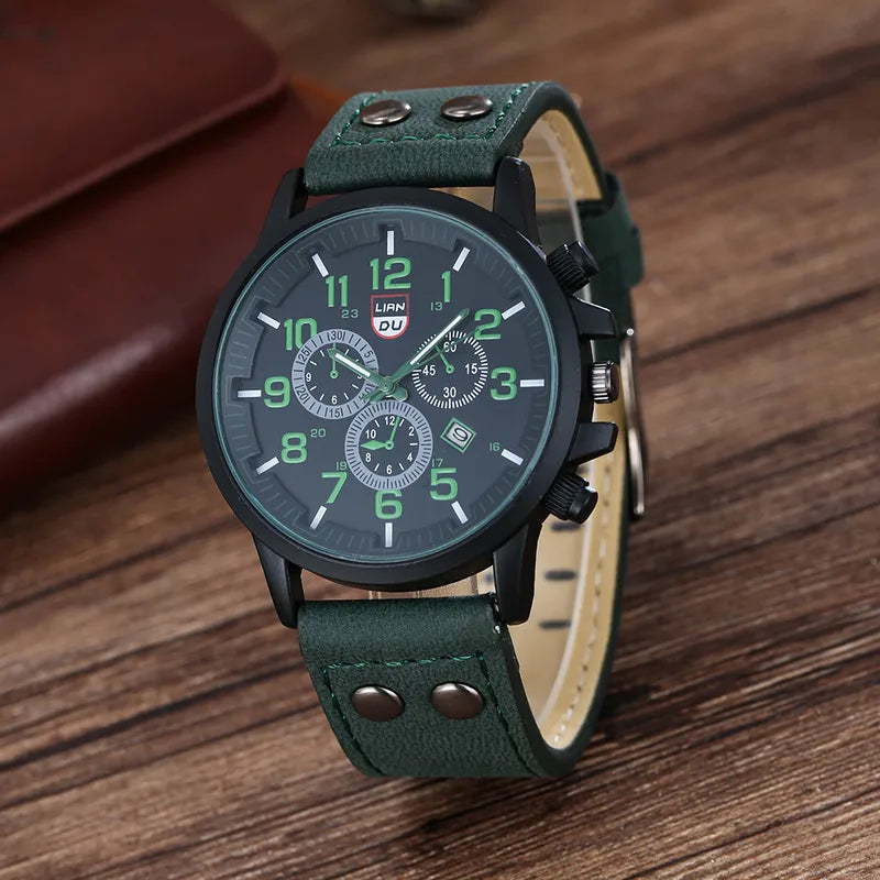 ⌚ Army Green Men's Watch Set ⌚