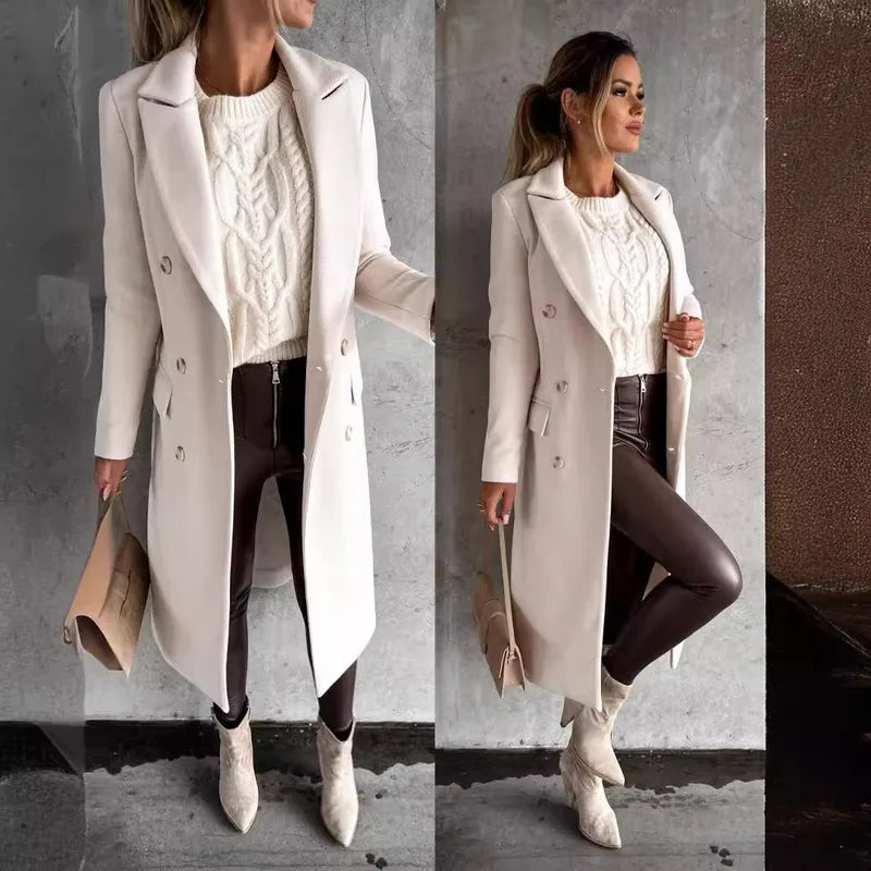 🧥🍂 Autumn/Winter Women’s Long Sleeve Woollen Coat 🍂🧥