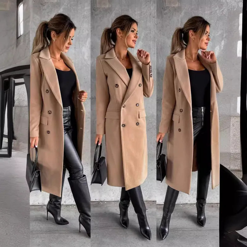 🧥🍂 Autumn/Winter Women’s Long Sleeve Woollen Coat 🍂🧥