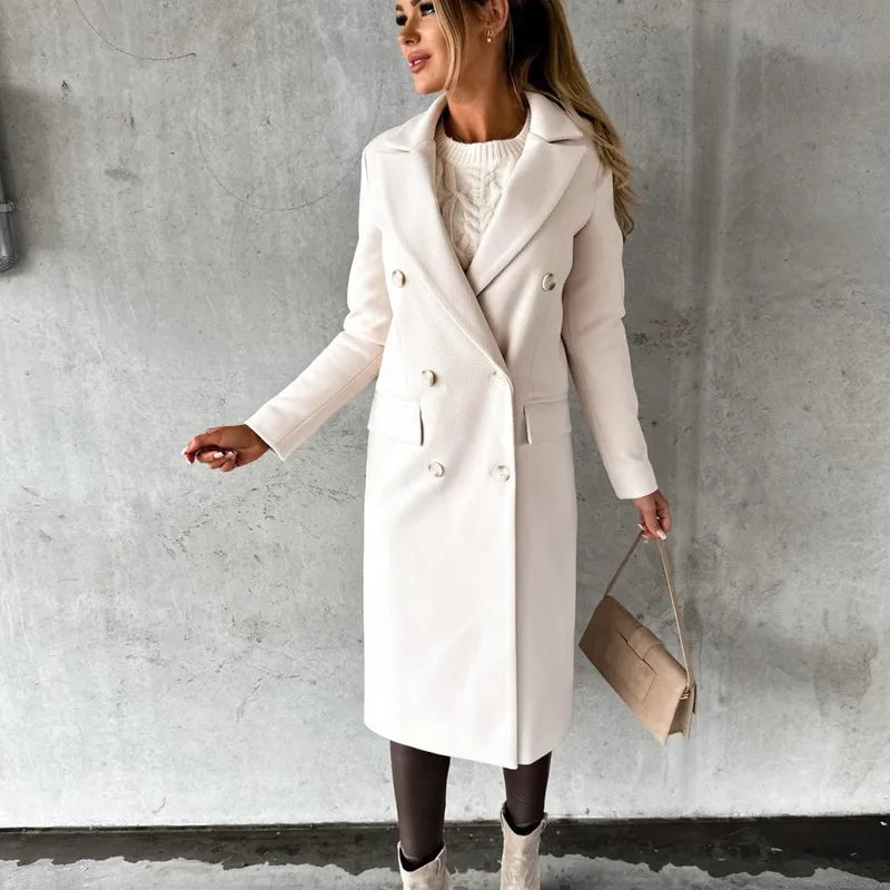 🧥🍂 Autumn/Winter Women’s Long Sleeve Woollen Coat 🍂🧥