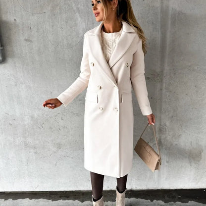 🧥🍂 Autumn/Winter Women’s Long Sleeve Woollen Coat 🍂🧥