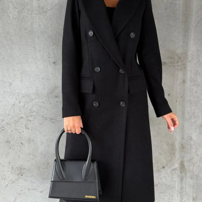 🧥🍂 Autumn/Winter Women’s Long Sleeve Woollen Coat 🍂🧥