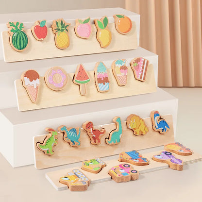 🦕🍓🚗🍰 Baby & Toddler Wooden Educational Toys 🍰🚗🍓🦕