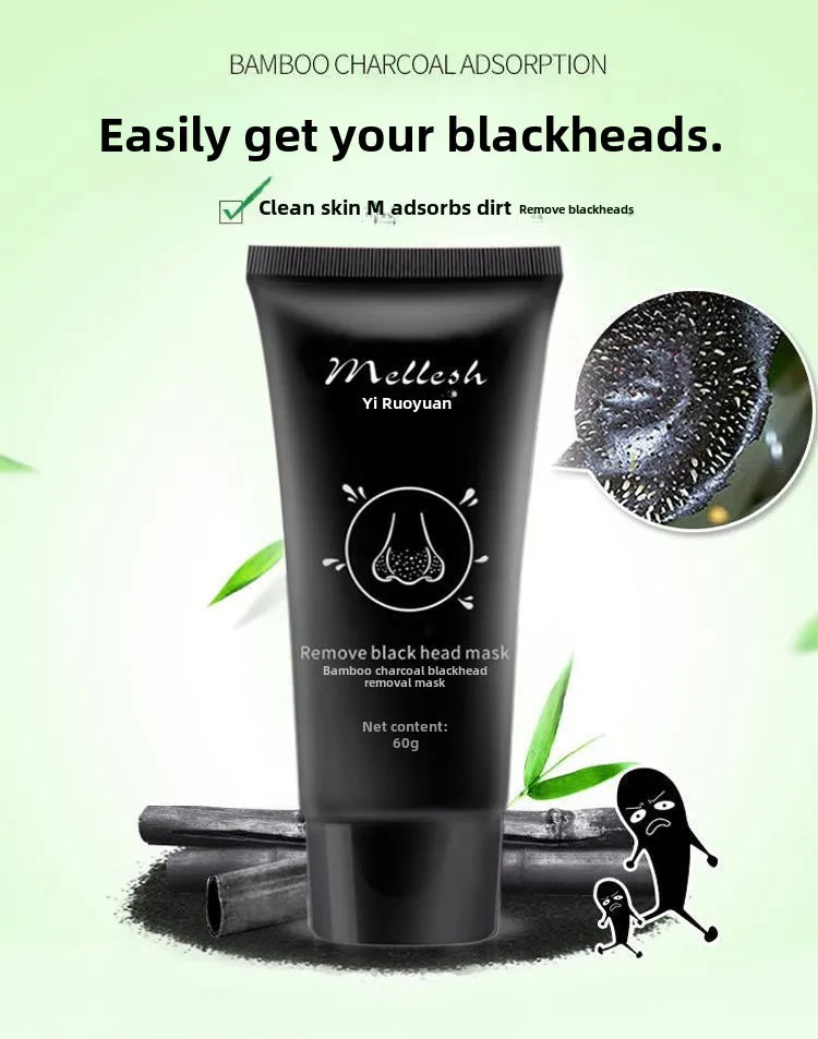 🖤 Bamboo Charcoal Blackhead Removal Mask – T-Zone Pore Cleansing Treatment (60g) 🖤
