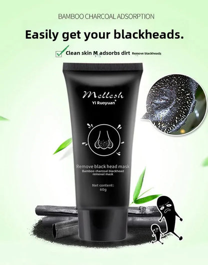 🖤 Bamboo Charcoal Blackhead Removal Mask – T-Zone Pore Cleansing Treatment (60g) 🖤