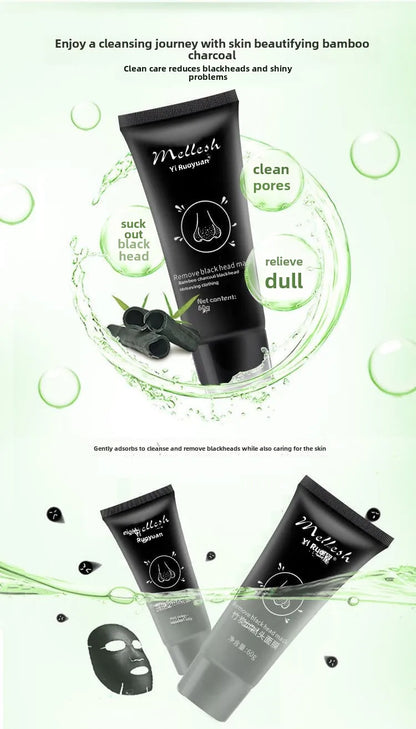 🖤 Bamboo Charcoal Blackhead Removal Mask – T-Zone Pore Cleansing Treatment (60g) 🖤