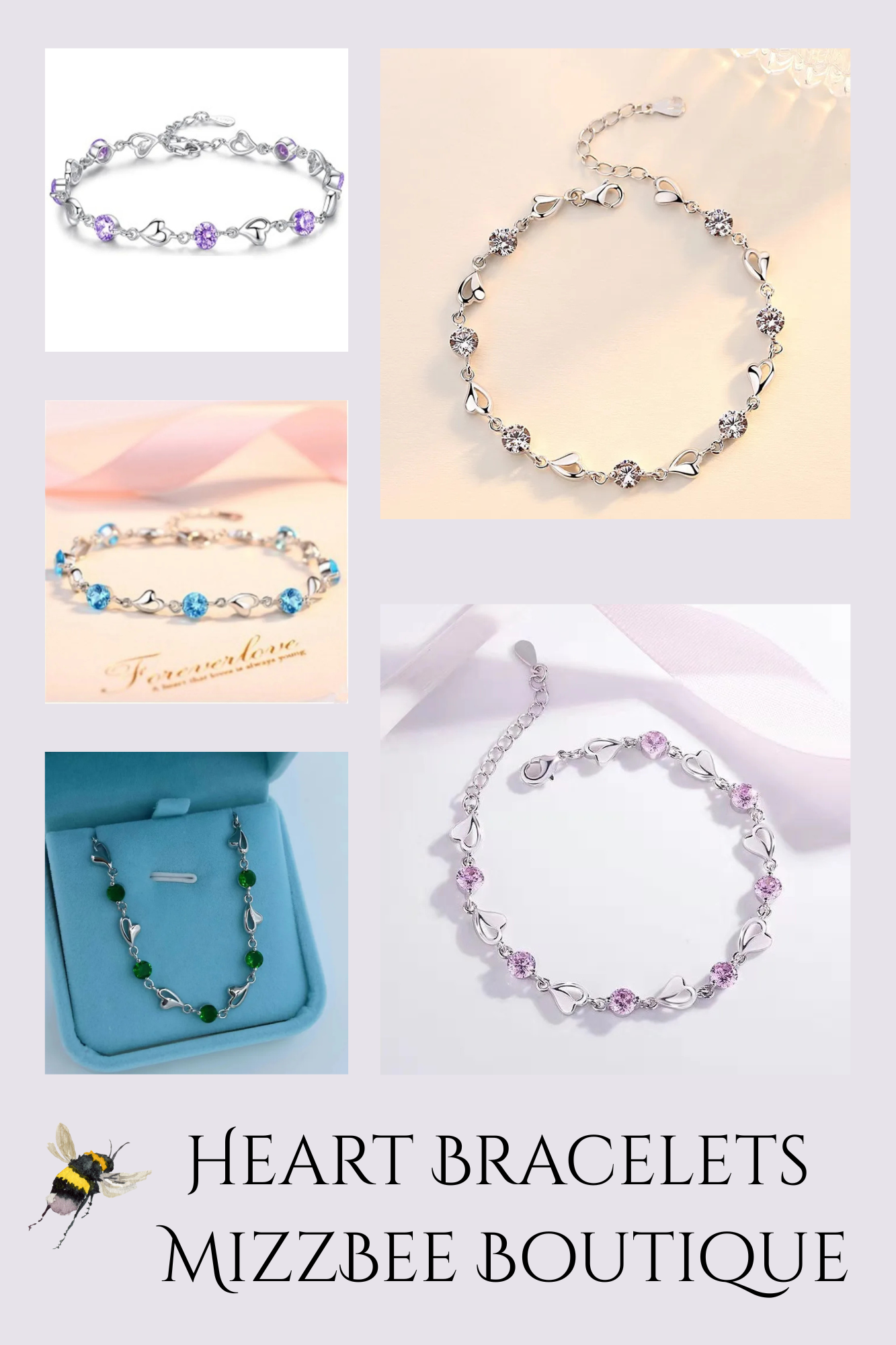 💖✨ Sweet Heart Zircon Bracelets! ✨💖