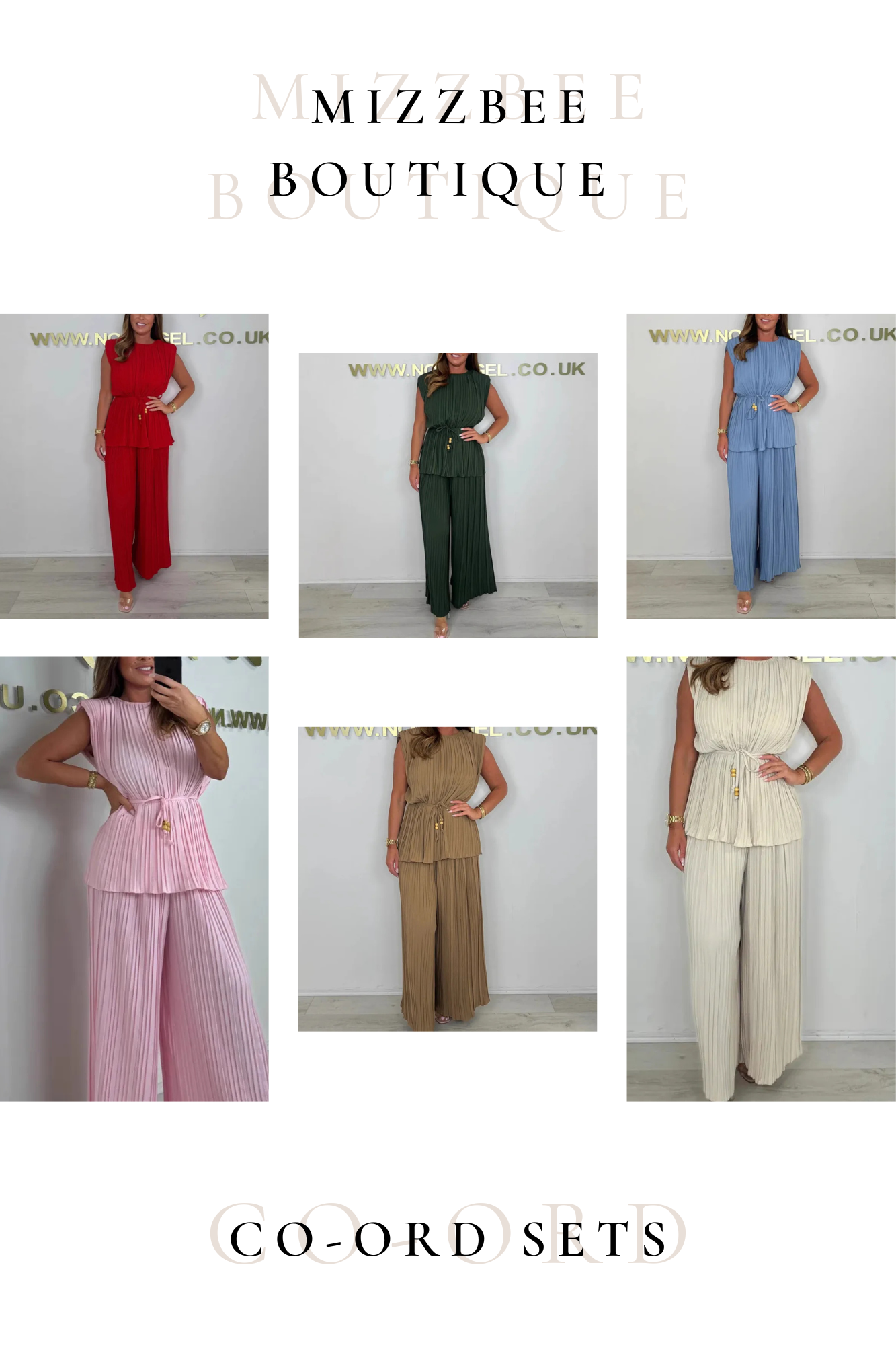 2pc Elegant Pure Colour Sleeveless Sets
