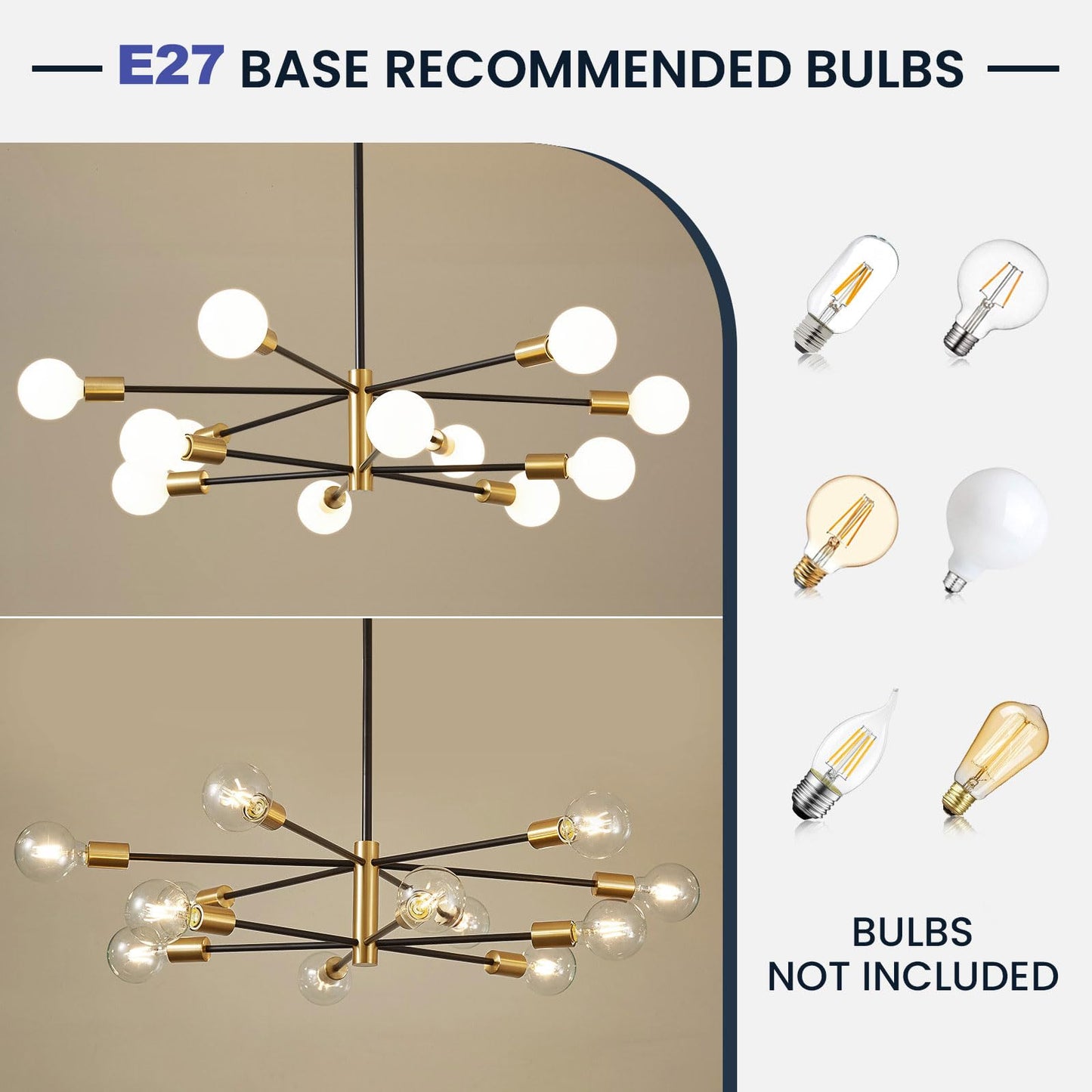 Sputnik Chandelier Ceiling Light (12)