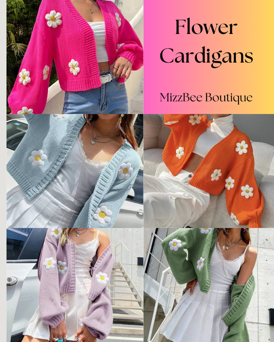 🌼 3D Flower Cardigans 🌼