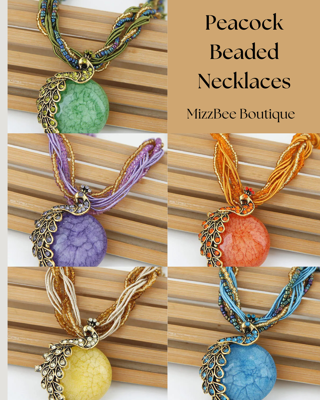 🦚 Bohemian Peacock Ethnic Style Beaded Necklaces 🦚