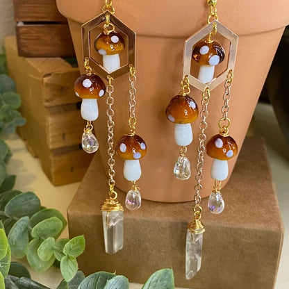 🍄✨ Bohemian Mushroom Earrings ✨🍄