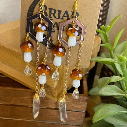 🍄✨ Bohemian Mushroom Earrings ✨🍄