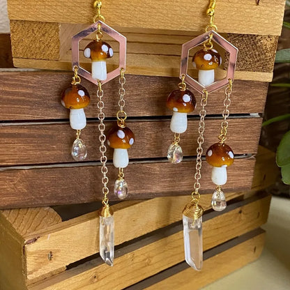 🍄✨ Bohemian Mushroom Earrings ✨🍄
