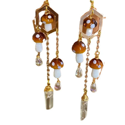 🍄✨ Bohemian Mushroom Earrings ✨🍄