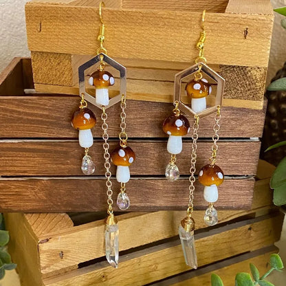 🍄✨ Bohemian Mushroom Earrings ✨🍄