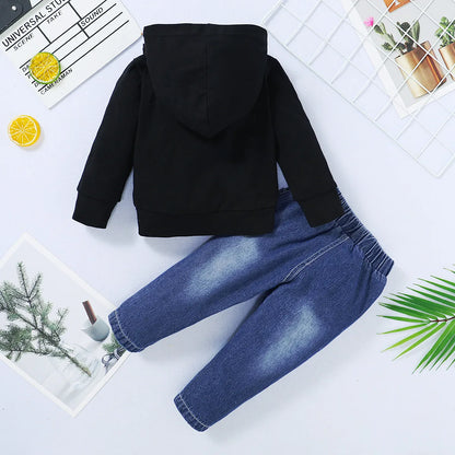😎 Boys Hoodie & Ripped Jeans Set 😎