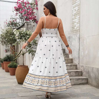 🤍 British Style Sleeveless V-Neck Strap Dress 🤍