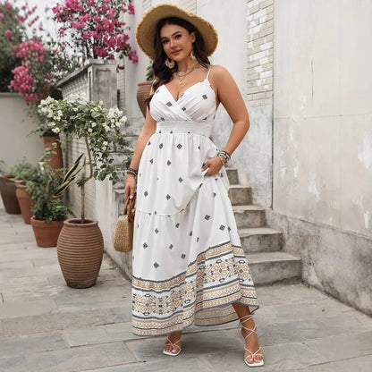 🤍 British Style Sleeveless V-Neck Strap Dress 🤍