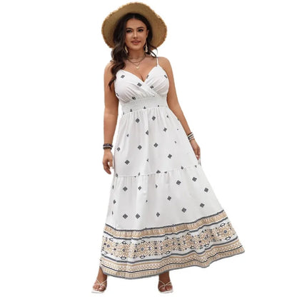 🤍 British Style Sleeveless V-Neck Strap Dress 🤍