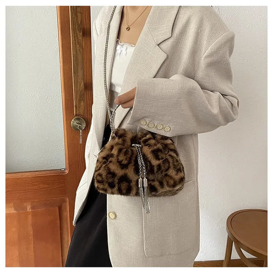 🐆 Leopard Print Plushie Bucket Handbags 🐆