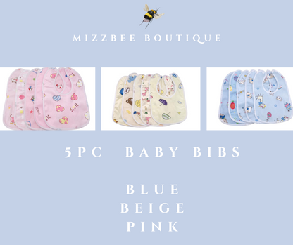 👶 5pc Baby Bibs Set 🍼