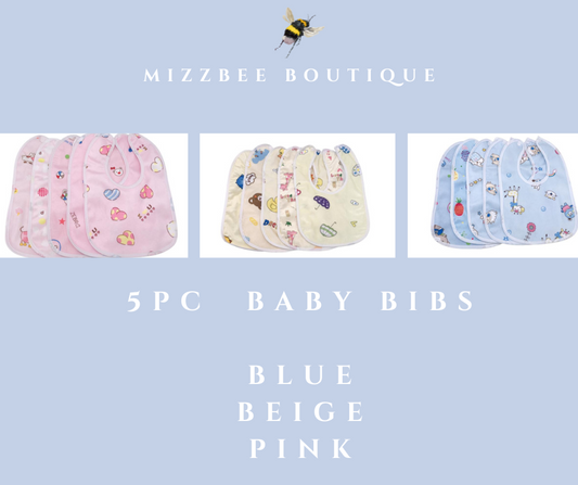 👶 5pc Baby Bibs Set 🍼