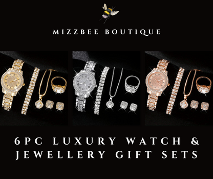 💎✨ 6pc Luxury Women’s Watch & Jewellery Gift Set ✨⌚