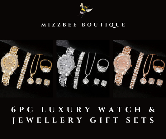 💎✨ 6pc Luxury Women’s Watch & Jewellery Gift Set