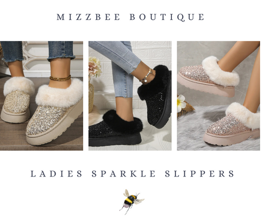 ✨ Low-Cut Sparkle Boot Slippers ✨